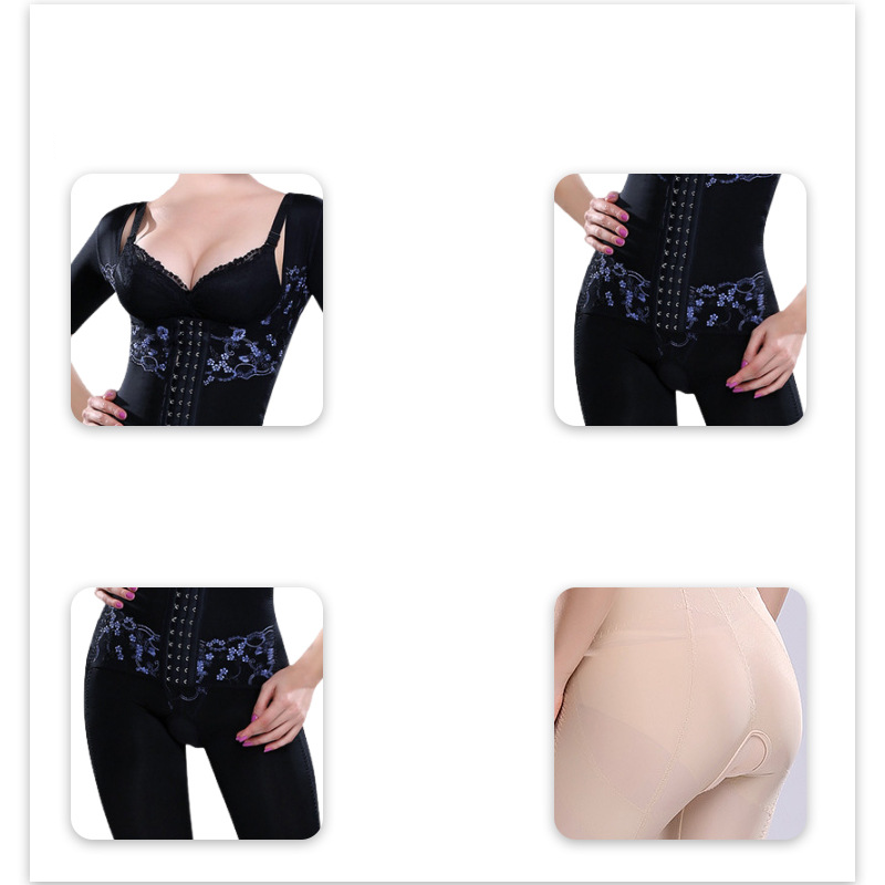 Damenbekleidung Body Manager Ganzkörper-Bauchgurt Armskulptur Langer Stil Körperformung Kleidung_voghion.com