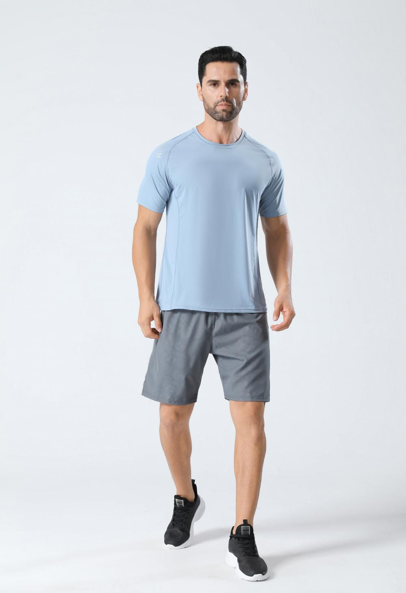 Men's Clothing Quick-Drying Short-Sleeved Ice Silk Breathable Sports Running Fitness Clothes Ice Sense T-Shirt Training Track And Field Suit_voghion.com