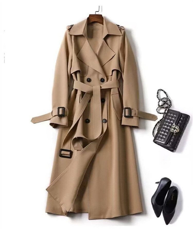 Ženski Temperament Slim Slim Waist Modni Trench Coat_voghion.com