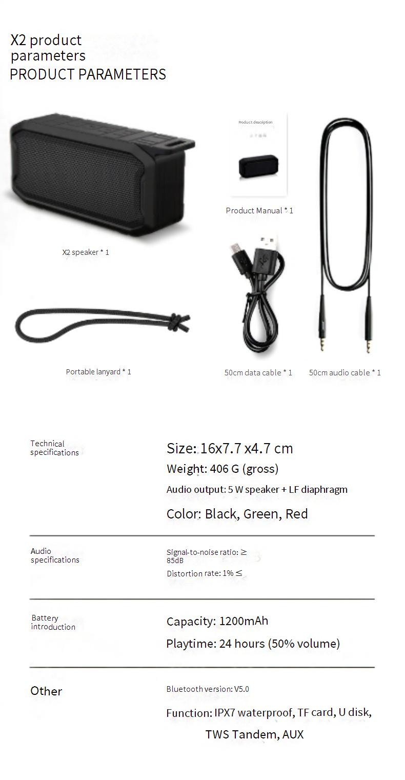 Portable Speakers New Private Model Waterproof Bluetooth Speaker Outdoor Portable Card Wireless TWS Bluetooth Speaker_voghion.com