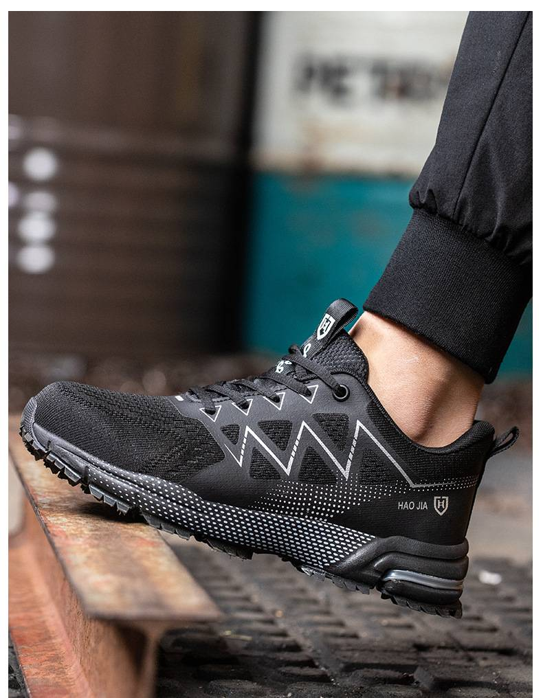European Size Steel-toe Work Shoes: Anti-smashing, Anti-piercing, Lightweight, Breathable, Wear-resistant Safety Shoes For Men And Women_voghion.com