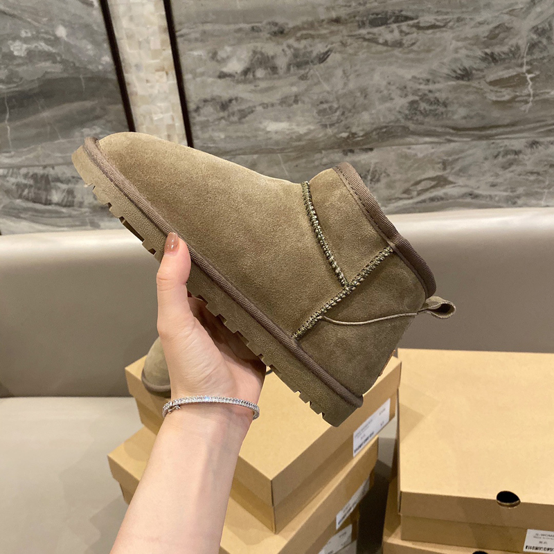 Botas clássicas ultramini plataforma masculinas e femininas, chinelos de neve de grife, chinelos de pele Tasman, camurça, lã, sem cadarço, inverno_voghion.com