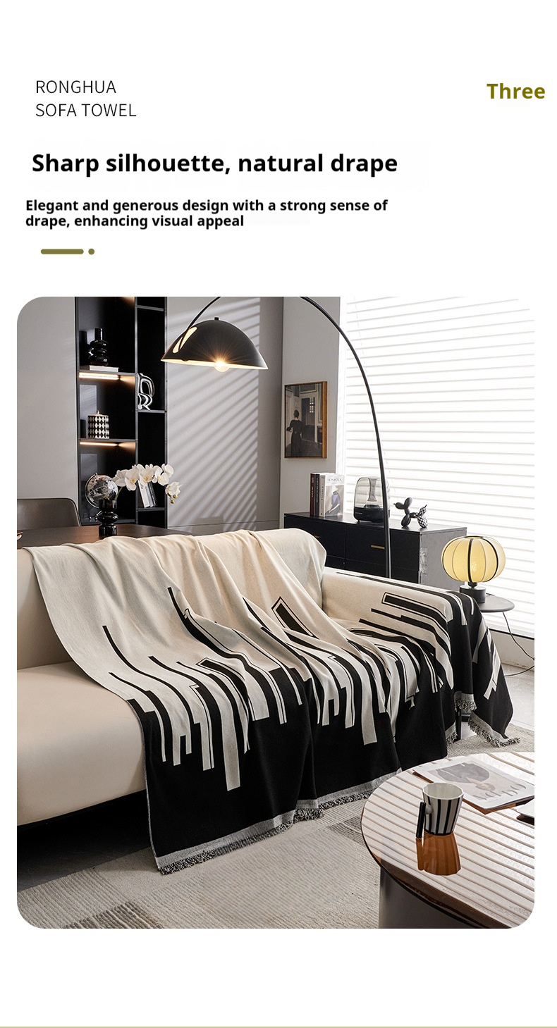 Chenille-Sofabezug mit Streifendesign – Dehnbarer Schonbezug für Anbausofas (180×130cm bis 180×460cm, nordischer Stil, haustierfreundlicher Stoff)_voghion.com