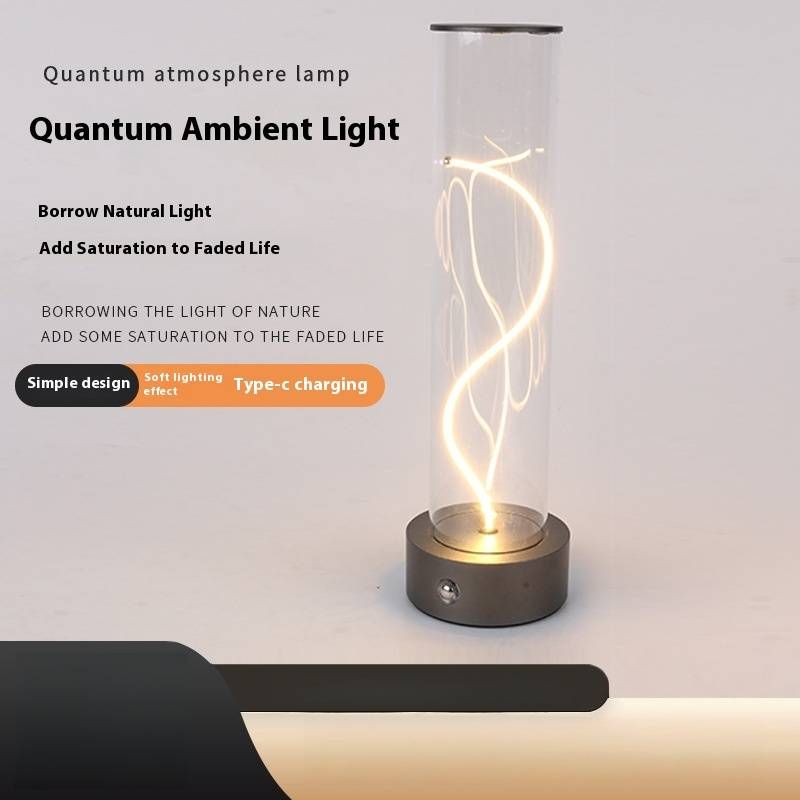 Meerkleurige magnetische LED-bureaulamp - moderne kwantumverlichting voor slaapkamer-, bar- en nachtclubsfeer (240 * 70 mm, RoHS-gecertificeerd, gepatenteerd ontwerp)_voghion.com