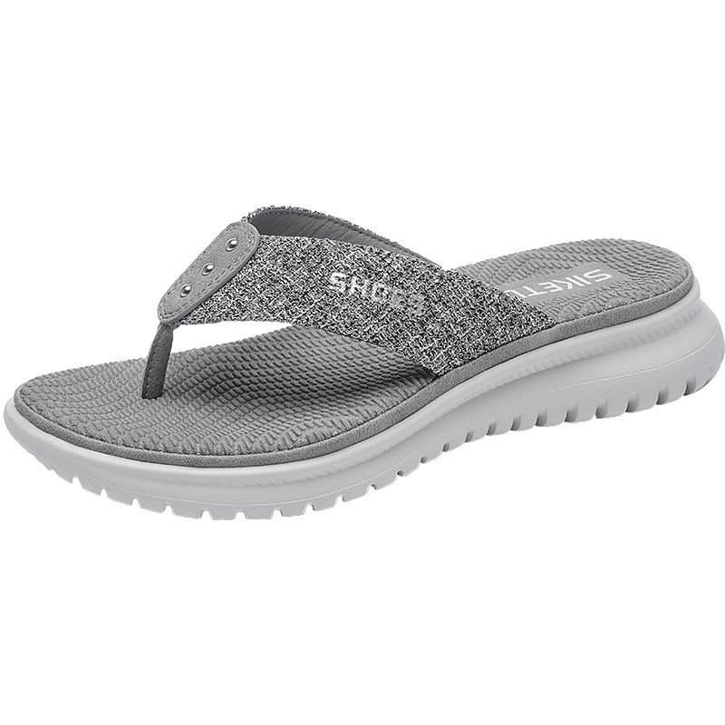 2025 Summer New Women's Simple Flip-Flops Sports Wedge Casual Large Size Slippers_voghion.com