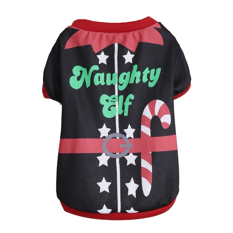 Ubranka dla psa na Boże Narodzenie Święty Mikołaj Czerwony Zielony cienki oddychający T-shirt dla zwierząt Teddy mały szczeniak Sznaucer ubranka dla psa_voghion.com