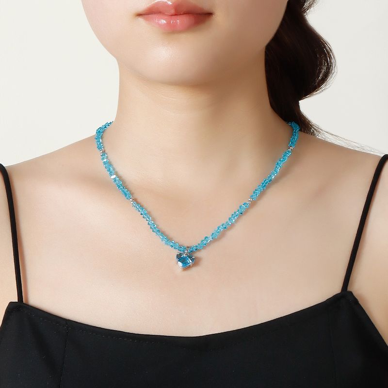 Moda Üst Düzey Duygu Niş Aşk Kolye Köprücük Kemiği Zinciri Cam Pirinç Boncuk El Yapımı Boncuklu Kolye_voghion.com