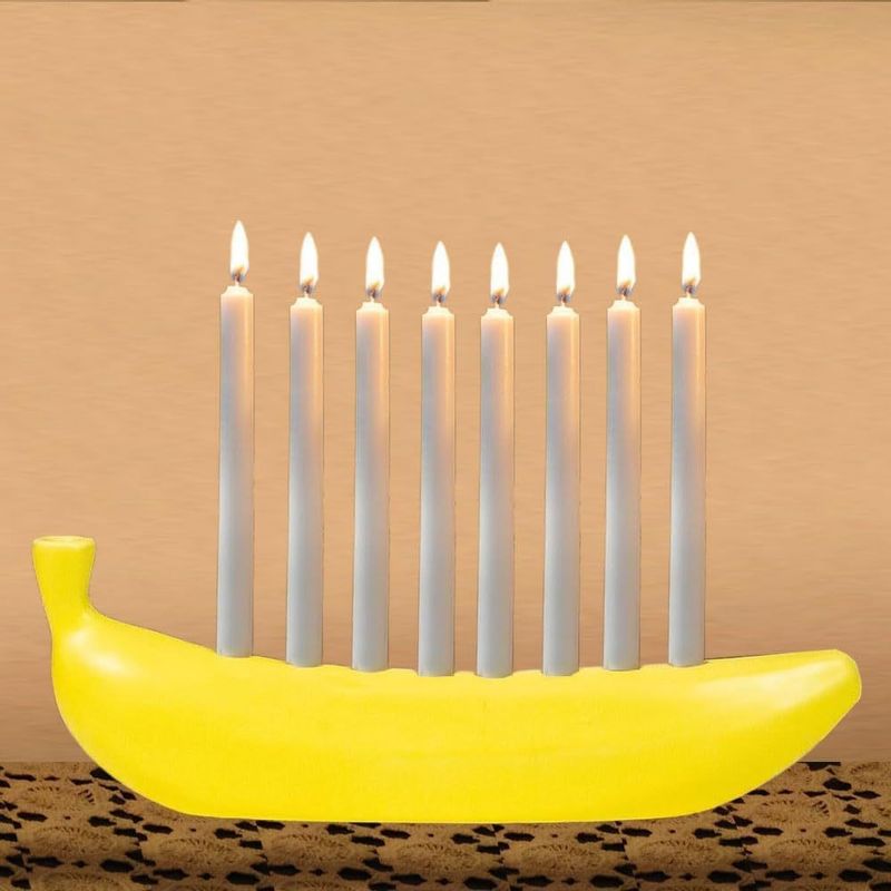 Support de bougie portable créatif et unique sur le thème de la banane_voghion.com