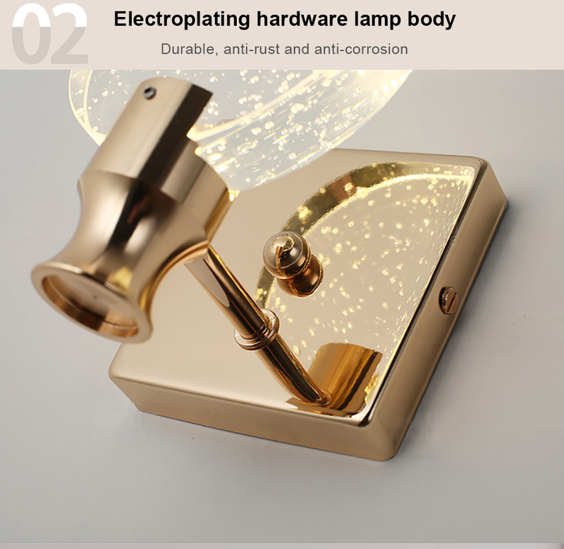 Μοντέρνο κρυστάλλινο επιτοίχιο φωτιστικό κομοδίνο Απλίκες τοίχου για υπνοδωμάτιο/σαλόνι/τραπεζαρία/σαλόνι/ καθρέφτης μπροστινό φωτιστικό μακιγιάζ_voghion.com