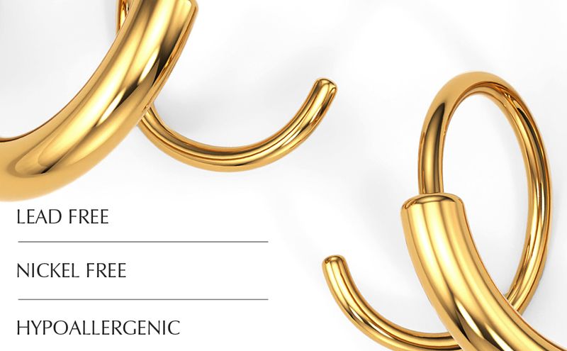 14K Helix Spiral Ohrringe, Doppel Piercing Ohrringe, Winzige Twist Ohrringe für Frauen_voghion.com