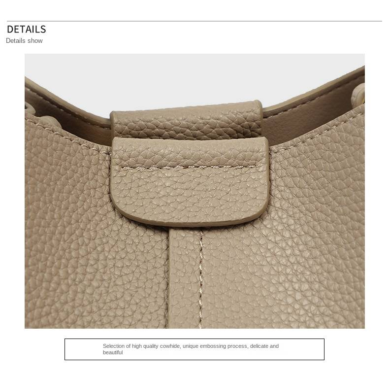 VINEY Bag 2025 Nová dámská taška Messenger Bag Špičková odnímatelná kabelka z pravé kůže Bucket Bag_voghion.com