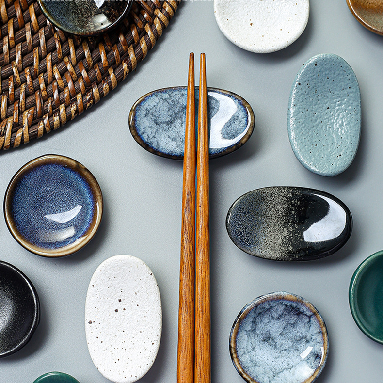Creative Retro Japanese Style Gold Ingot Ceramic Chopstick Holder Home Japanese Restaurant High Value Chopstick Holder Tableware_voghion.com