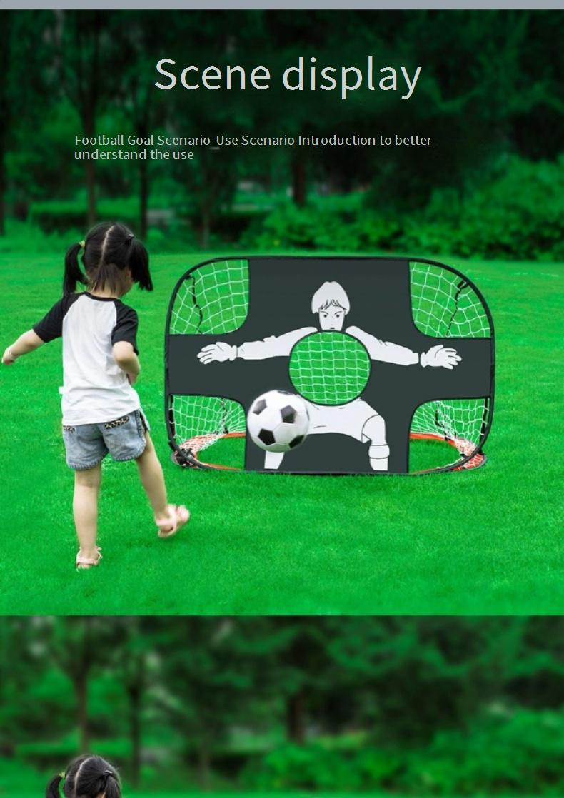 Porta da calcio pieghevole due in uno e attrezzo da tennis - Giocattolo portatile per l'allenamento multi-sport dei bambini_voghion.com