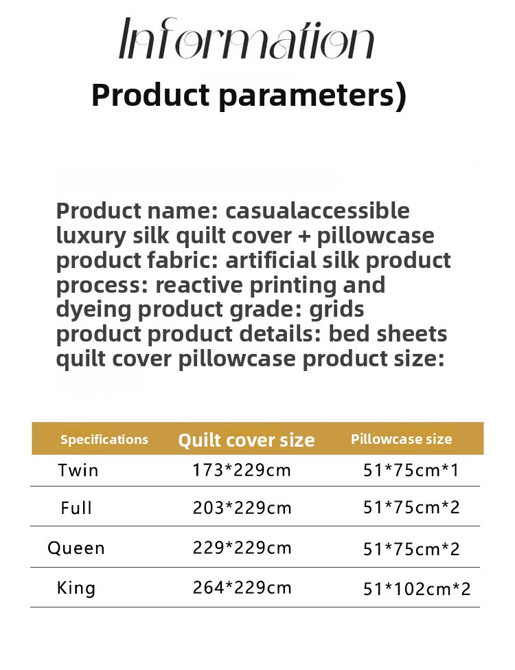 Premium-Satin-Bettwäscheset – Weicher und eleganter 2/3-teiliger Bettbezug + Kissenbezüge (8 Farben, Twin/Full/Queen/King)_voghion.com