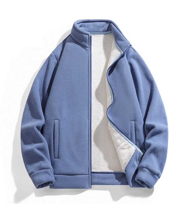 Giacca in pile da uomo e da donna - Felpa invernale softshell da esterno con tessuto antivento e traspirante (unisex, taglie forti disponibili)_voghion.com