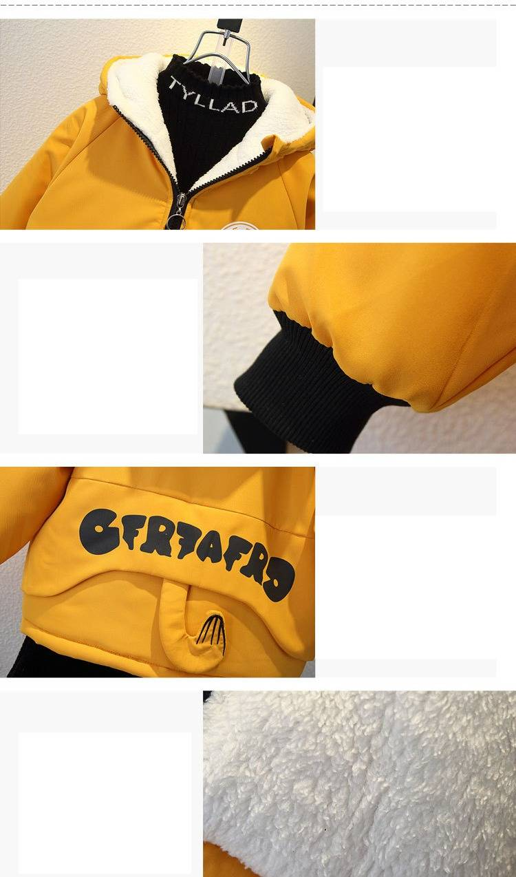 Ropa para niños, ropa de otoño e invierno para niños, elegante parka de algodón, abrigo para niñas, tops con capucha de dibujos animados, nuevo estilo, abrigo grueso de felpa_voghion.com