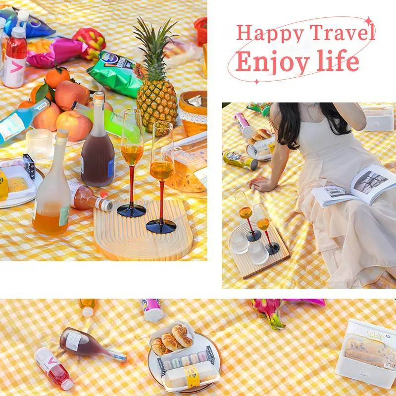 1Pc Foldable Outdoor Picnic Mat - Portable Yoga & Beach Mat Lightweight & Durable For Camping, Hiking, And Outdoor Adventures_voghion.com