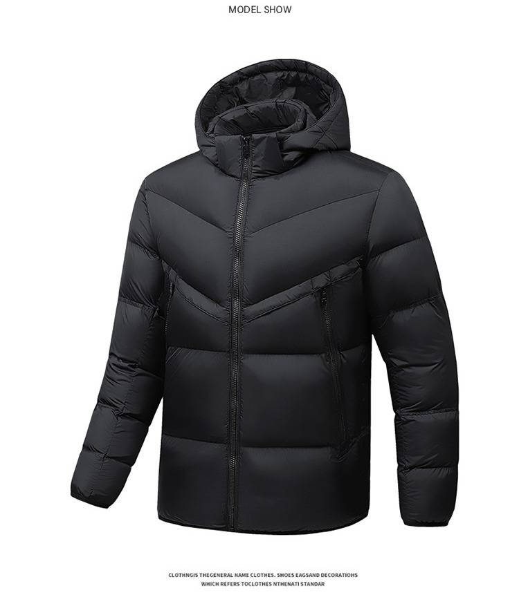 Giacca da uomo in cotone con cappuccio slim fit - Cappotto casual patchwork alla moda per ragazzi, caldo cappotto imbottito invernale_voghion.com