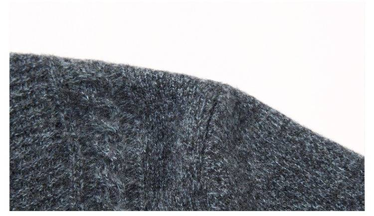 Dikke wollen gebreide trui voor heren - warme ronde hals trui voor herfst en winter, klassieke casual stijl, zacht en ademend (meerdere kleuren en maten)_voghion.com