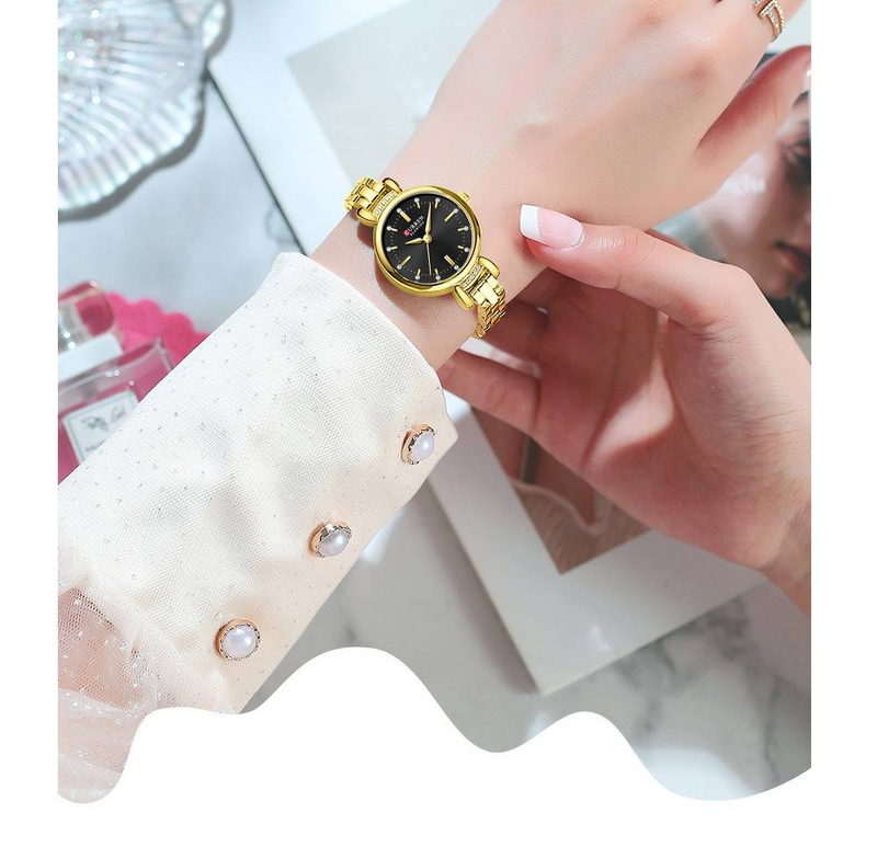 Women's Elegant Rhinestone Chain Watch With Mineral Glass, Quartz Movement, 30M Water Resistance - Perfect For Casual & Daily Wear_voghion.com