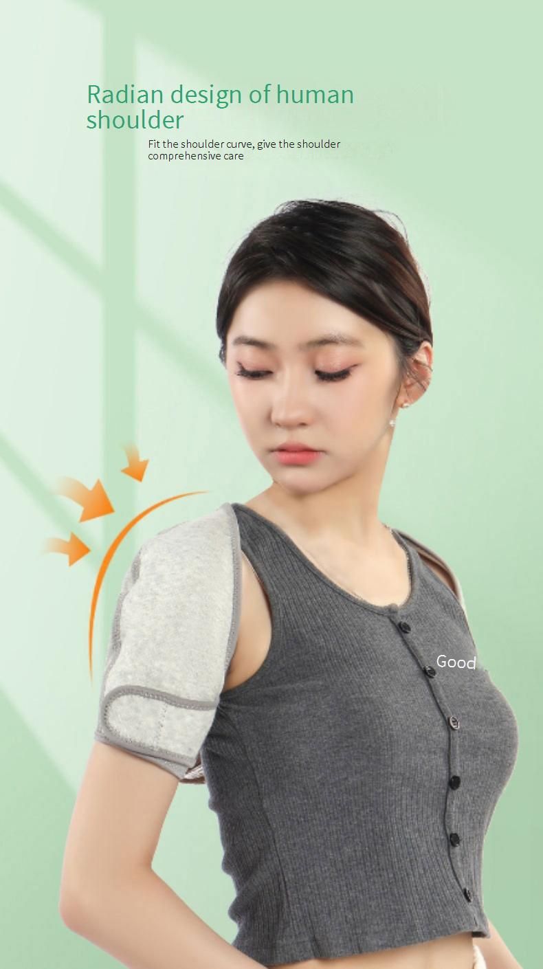 Schulterbandage mit Beifußkraut zur Linderung von Nacken- und Schulterschmerzen – Wärmespeichernd, verstellbar und atmungsaktiv für Damen und Herren – Für Winterschlaf und den täglichen Gebrauch_voghion.com