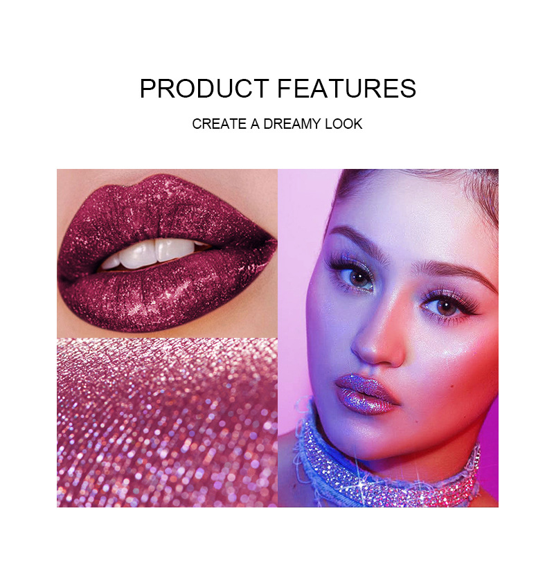Beauty Care shop 4 Fine Color/set Glitter Matte Liquid Lipstick Waterproof Shimmer Lip Gloss Satin Metallic Color_voghion.com