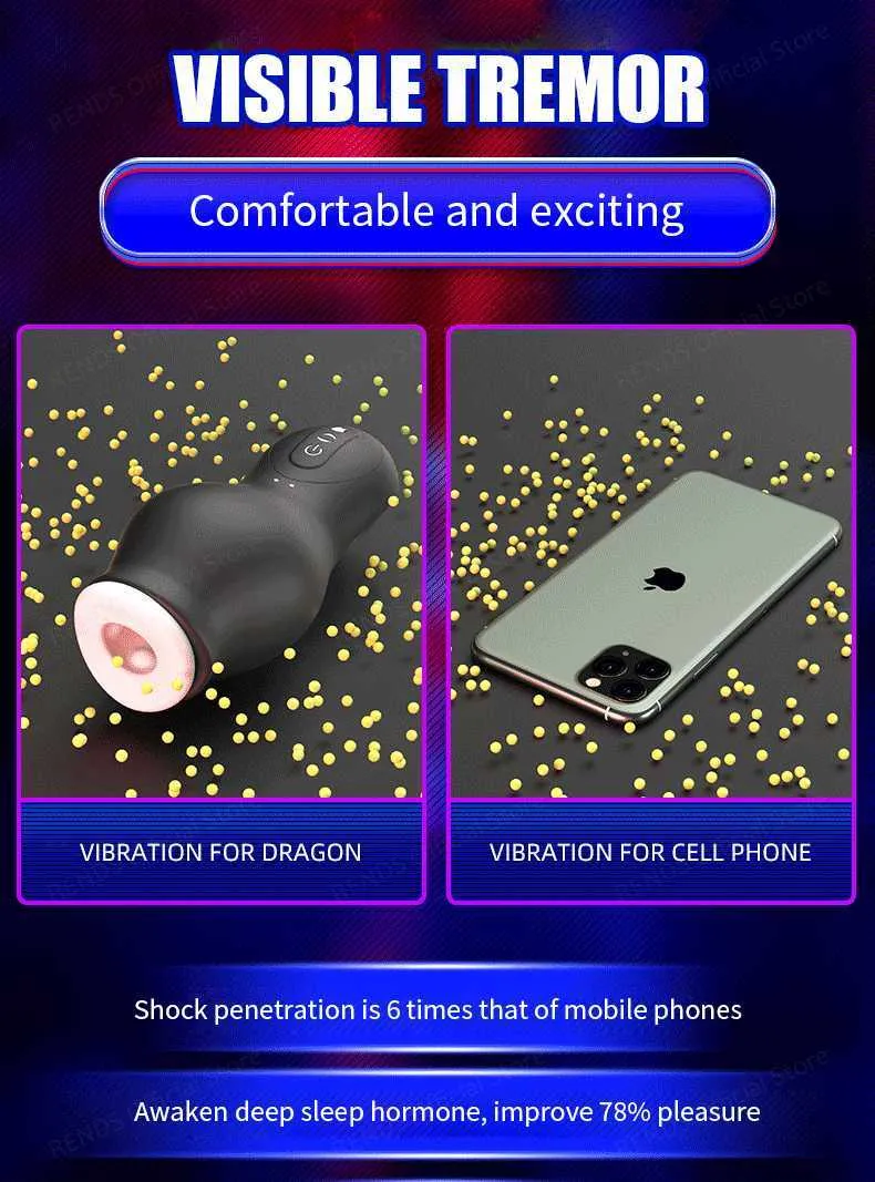 Massagegerät Automatischer Masturbator für Erwachsene Männer Tasse Eichelmassagegerät Vibration Stroker Blowjob Pennis Delay_voghion.com