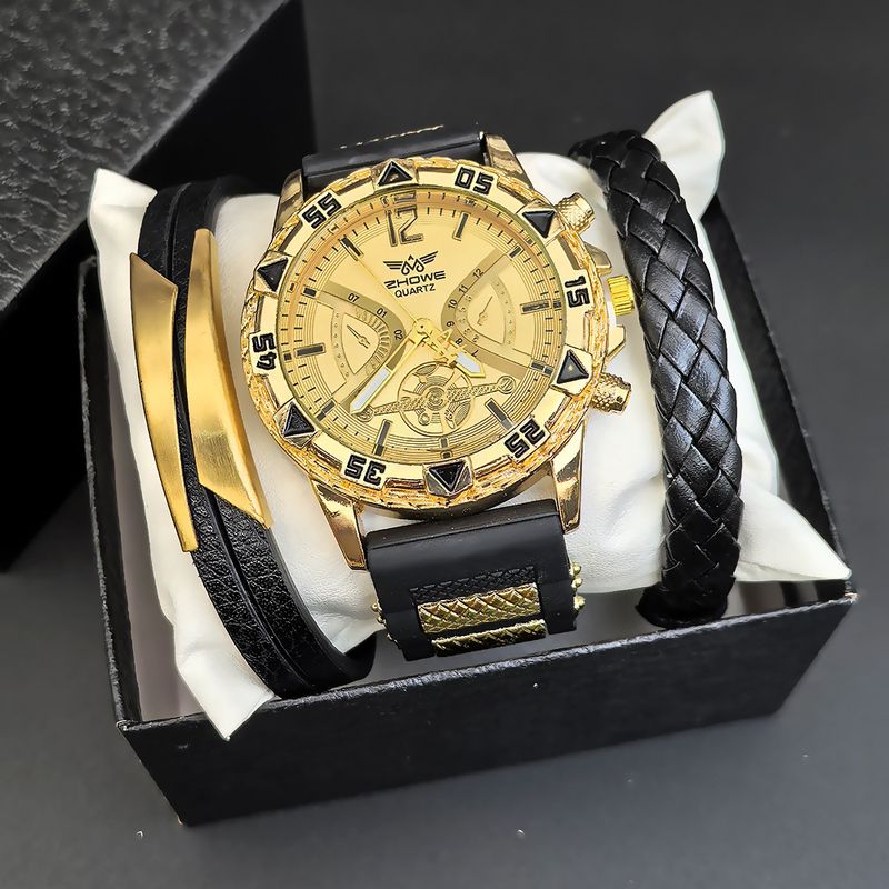 Men's Watch Set Men's Business Watch Non Mechanical Watch High End Design Quartz Movement Men's Watch Set Wristwatch_voghion.com