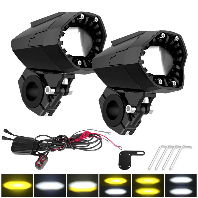 New Led Motorcycle External 80w 6000k Waterproof Fog Light Spotlight For Motorcycle Bicycle Yacht Led Spotlights W/ Strobe Modes_voghion.com