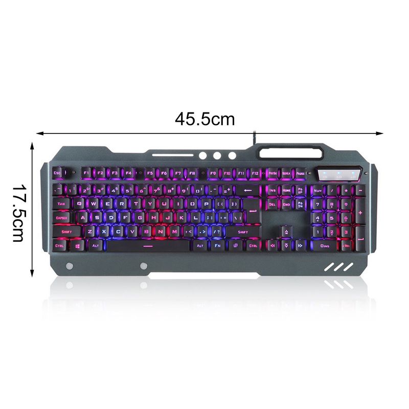 Farfi Wired RGB Backlit USB Interface Driver-free with Phone Holder/Pen Tray/Card Slot Waterproof Office Mechanical_voghion.com
