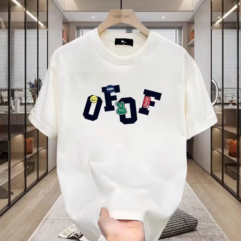 2024 minimalist, clean, casual, refreshing, handsome, fun letter short sleeved 's trendy and fashionable T-shirt for_voghion.com