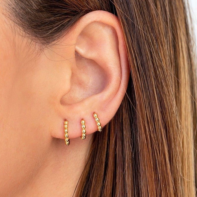 Orecchini in rame INS Fashion per donna, design di lusso Niche Light, clip in zircone con bordo arrotondato, orecchini a cerchio_voghion.com
