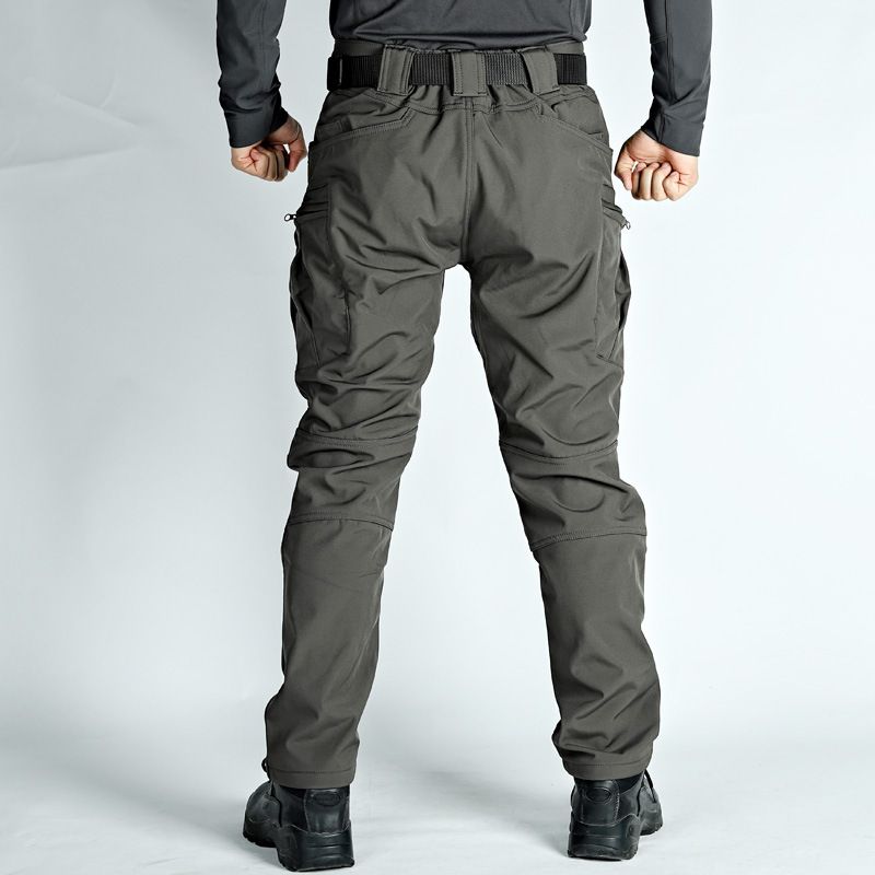 Thermo-Cargohose für Herren im Winter – Fleecegefütterte taktische Softshellhose für Outdoor-Sportarten (X7-Serie, Grau/Braun/Camouflage/Schwarz/Khaki, Größen S-4XL)_voghion.com