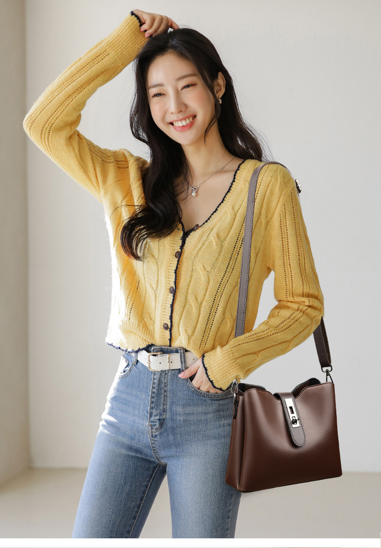 Neue strukturierte Beuteltasche aus Leder für Damen, neue hochwertige Retro-Mehrschicht-Umhängetasche mit großer Kapazität und einer Schulter_voghion.com