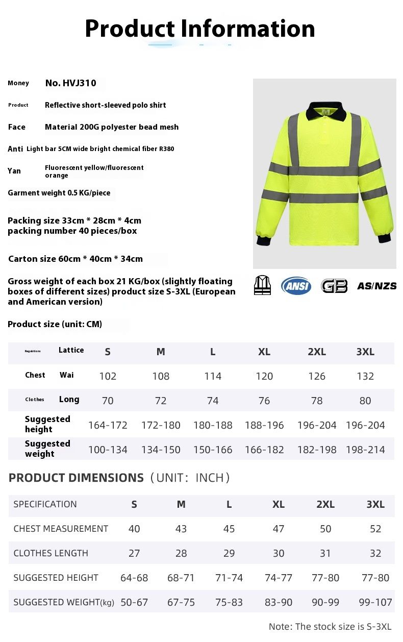 EN/ISO20471 Summer Hot Selg And Explosive Collar T-shirt Protective Breathable High Warning Reflective Clothing_voghion.com