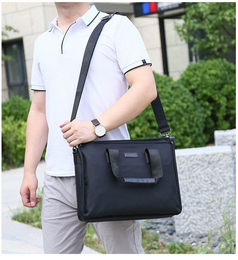 Sacs à main pour homme, sacoche horizontale en toile Oxford, sacoche à une épaule, sacoche pour ordinateur et documents_voghion.com