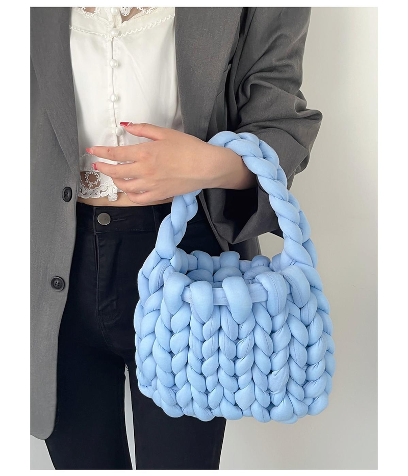 Borsa tessuta a mano fai-da-te in lana islandese super spessa, piccola borsa quadrata fatta a mano con ghiaccio freddo fatto in casa per la fidanzata_voghion.com