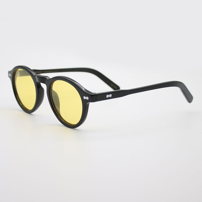 Novidades Moda Johnn Depp Óculos de Sol Masculino Feminino Polarizados Óculos de Sol Marca Vintage Armação de Acetato Miltzen Eeglasses Top_voghion.com