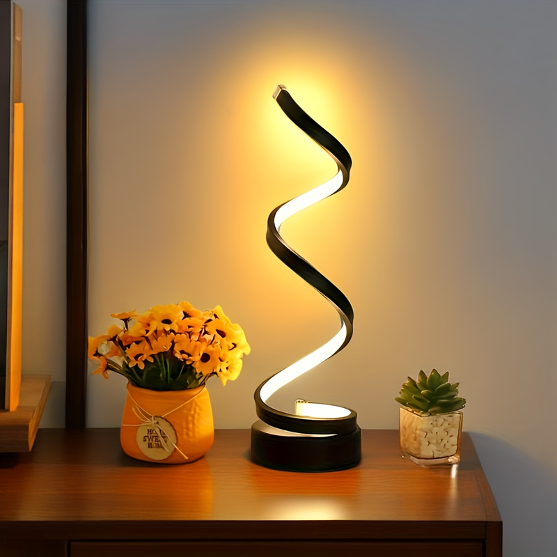 Spiral RYYD 1pc tafellamp, voor slaapkamer, kantoor, nachtkastje, boekenplank, woonkamer, woondecoratie, lamp, lamp, lamp,_voghion.com