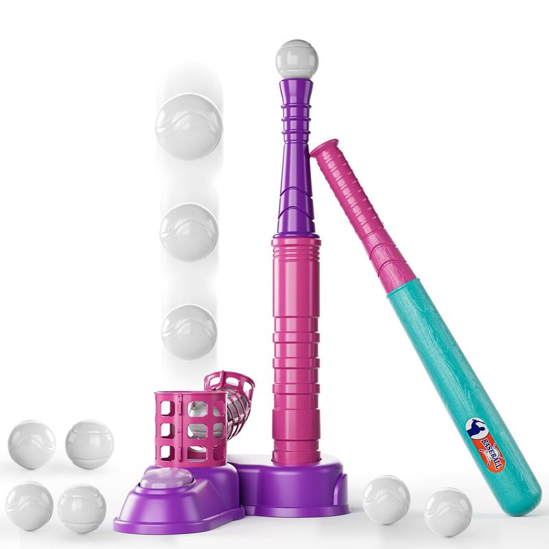 Ensemble de baseball deux-en-un très populaire, dispositif d'éjection, entraînement sportif intérieur et extérieur pour enfants, jouets de sport_voghion.com