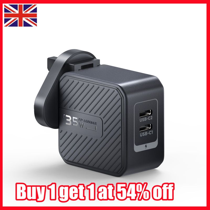 Chargeur rapide USB-C 35 W avec adaptateur secteur et câble pour iPhone 16/15 (Royaume-Uni)_voghion.com