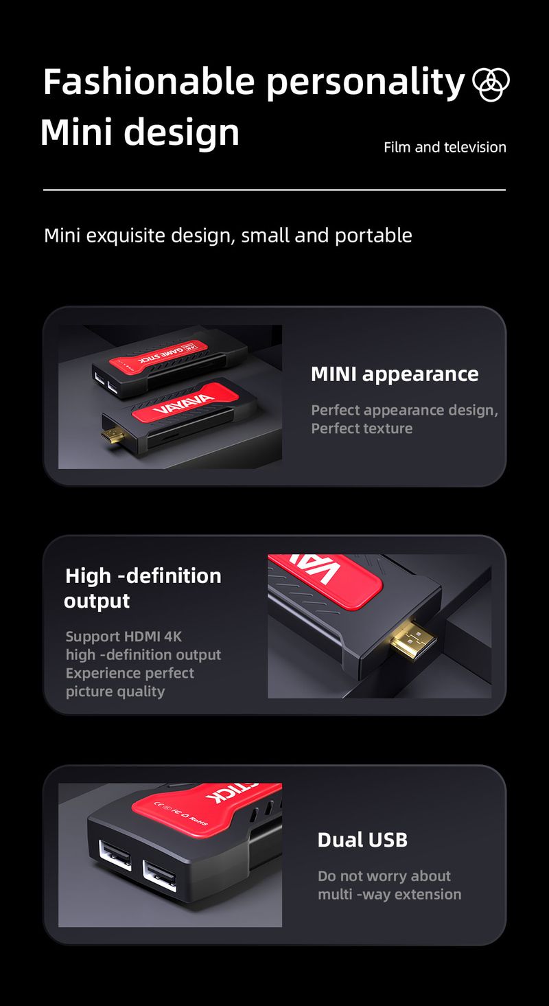40 Emulator 3D 4k High-definition Mini Arcade GD30 Stick Game Console_voghion.com