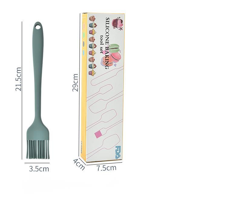 High Temperature Resistant Silicone Spatula Set Cake Cream Bread Spread Scraper Seasoning Brush Integrated Baking Dense_voghion.com