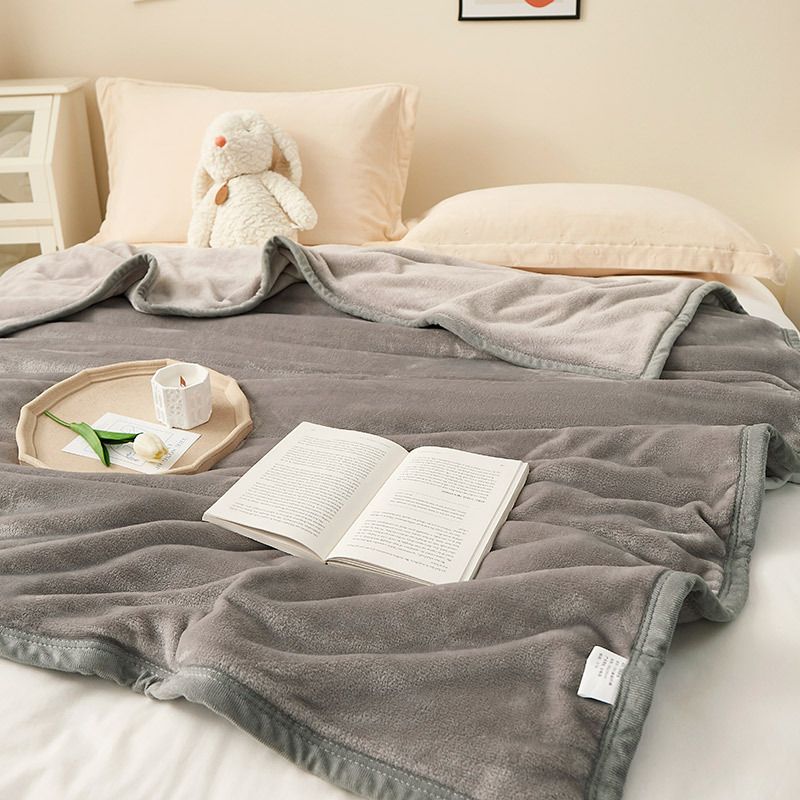 Controllo qualità coperta in velluto di latte di colore puro coperta per furetto calda spessa lenzuolo regalo invernale piccola trapunta coperta per ginocchia_voghion.com
