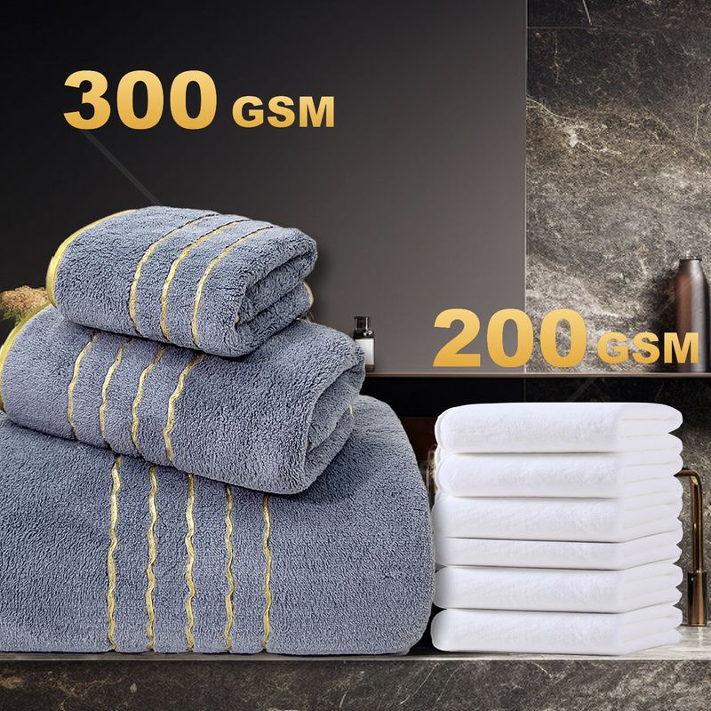Coral Fleece Bath Towel Set - Ultra Soft & Highly Absorbent (Includes Hair Wrap & Face Towel Thick & Quick-Drying For Home & Spa Use)_voghion.com