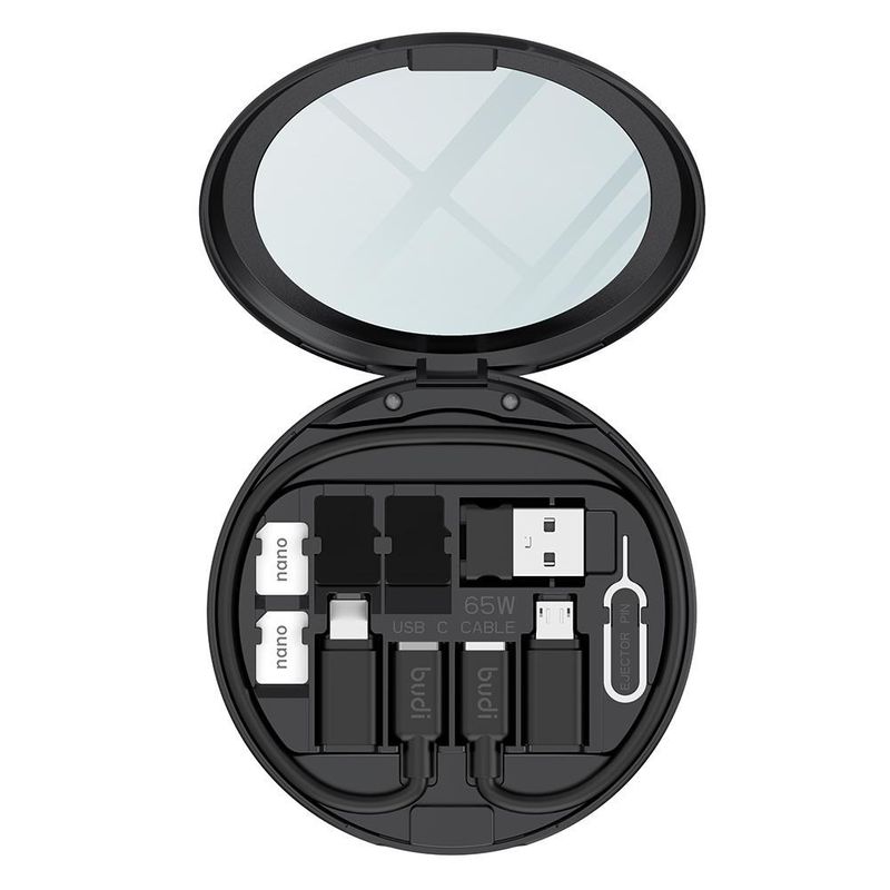 Câble de données de charge rapide 65 W de qualité imbattable, support universel 4 en 1 pour téléphone portable, convertisseur multi-têtes, carte PIN, stockage anti-perte_voghion.com