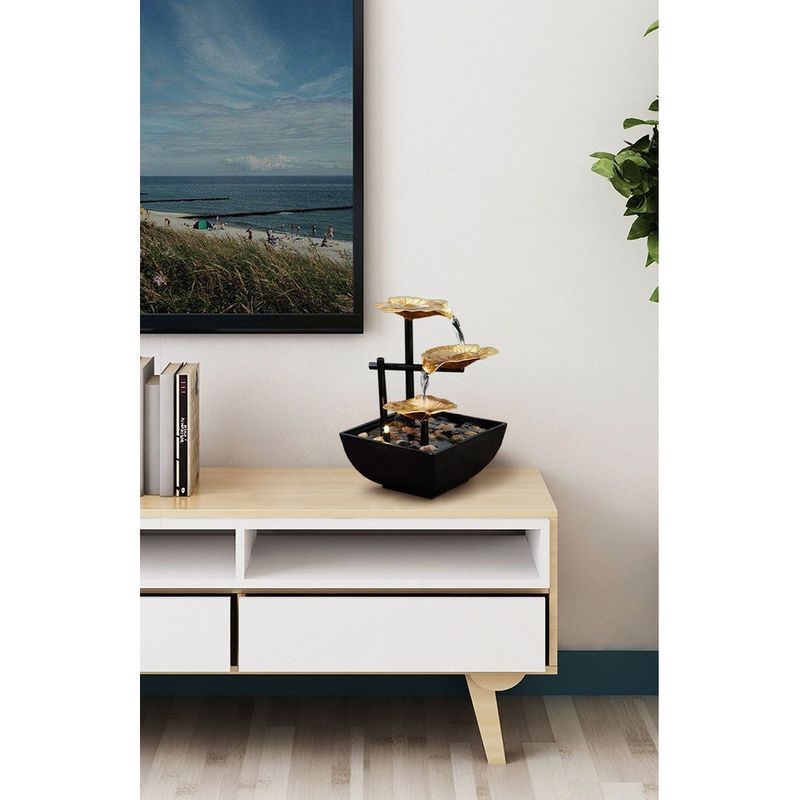 Colorful Ceramic Flow Circulating Water Wealth-Attracting Living Room Office Home Decoration High-End Ornament Gift_voghion.com