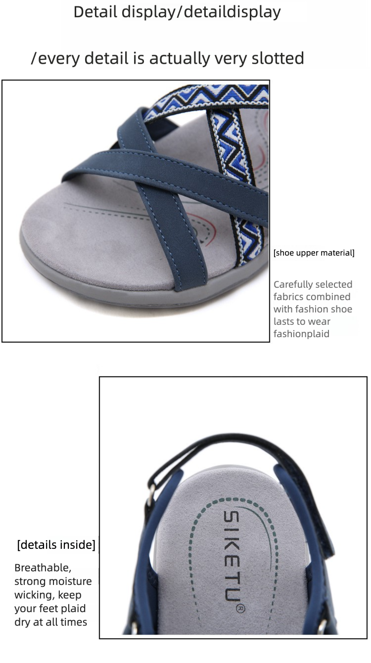K6357-5 New 2025 Women's Sports Style Sandals Comfortable Durable Flat Shoes_voghion.com