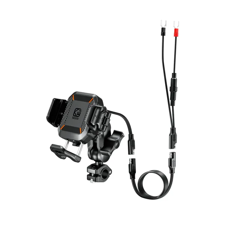 15W Wireless Charger Mount And 36W USB C Fast Charging Port, Motorcycle Bicycle Phone Holder_voghion.com