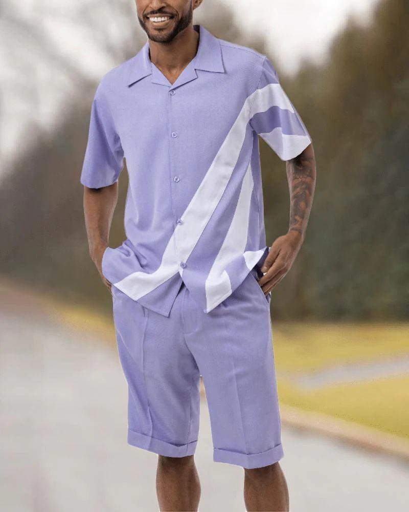 Herrenbekleidung Herren Hawaiihemd Code 3D-gedruckte Shorts Hemd Anzug Sommer_voghion.com